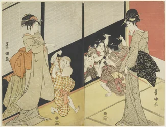 Kinder erfreuen sich an ihrem Spiegelbild, 1704-1825